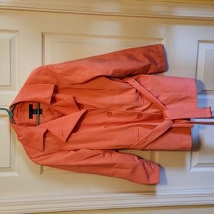 New York and Company Orange Double Breasted Coat XL